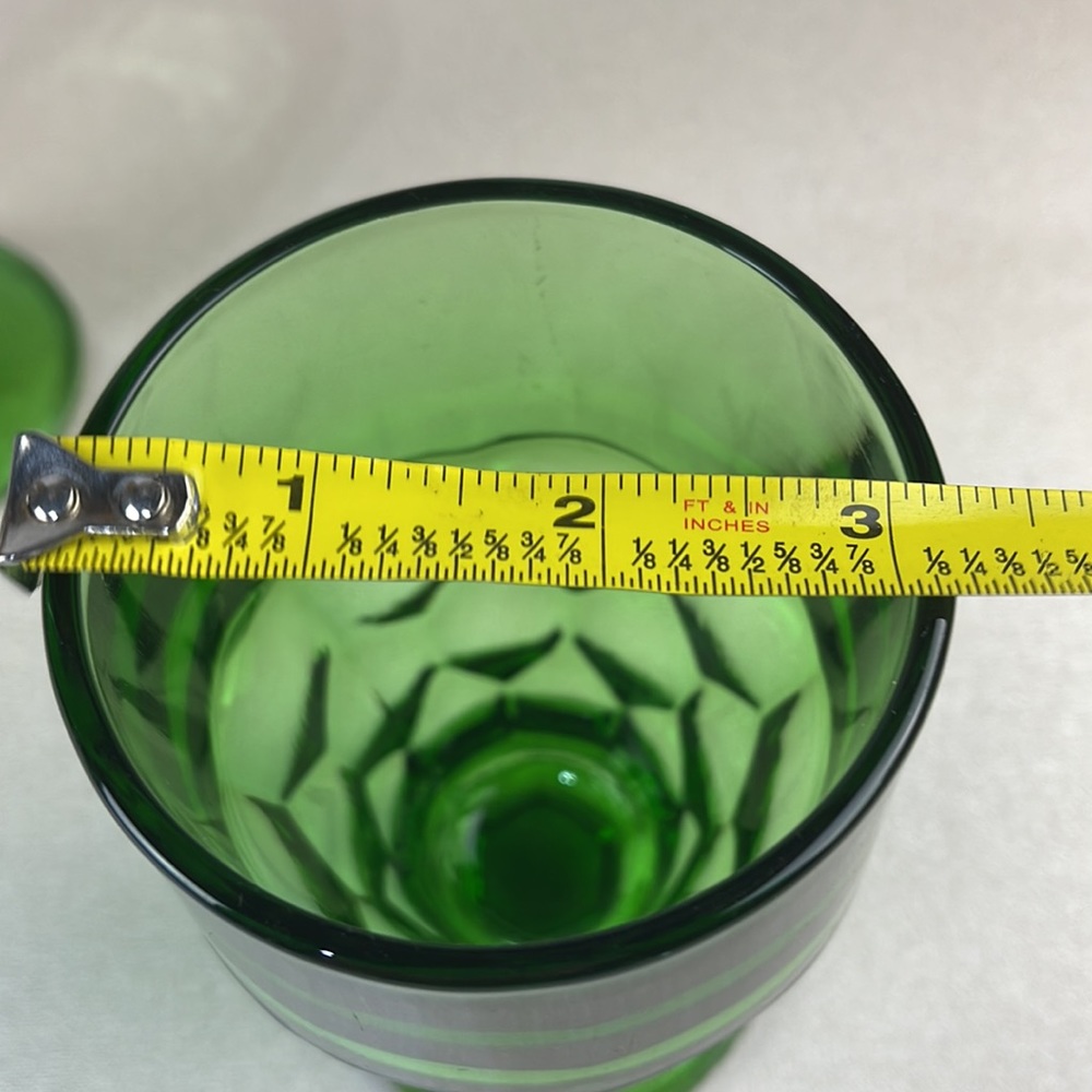 Vintage Green Viking Georgian Pedestal Glasses (set of 2) - Picture 11 of 11
